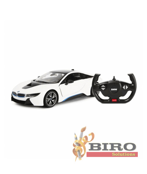 RS Mașină cu telecomandă RASTAR 1:14 BMW I8 albă, 43718